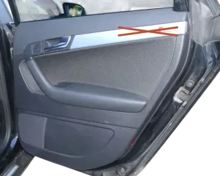 1x Audi A3 8P Türverkleidung Verkleidung Tür hinten rechts 4/5-Türer schwarz - Bild 3