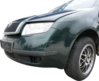 Fabia 6Y Stoßstange Stoßfänger vorne grün LF8C - Gitter - Bild 11