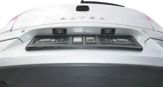 Seat Altea 5P Stoßstange hinten Heckstoßstange Stoßfänger silber LS7Y PDC Spoil - Bild 10
