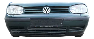 VW Golf 4 Stoßstange vorne Stoßfänger vorn vorne grün LC6M SWR - Bild 1