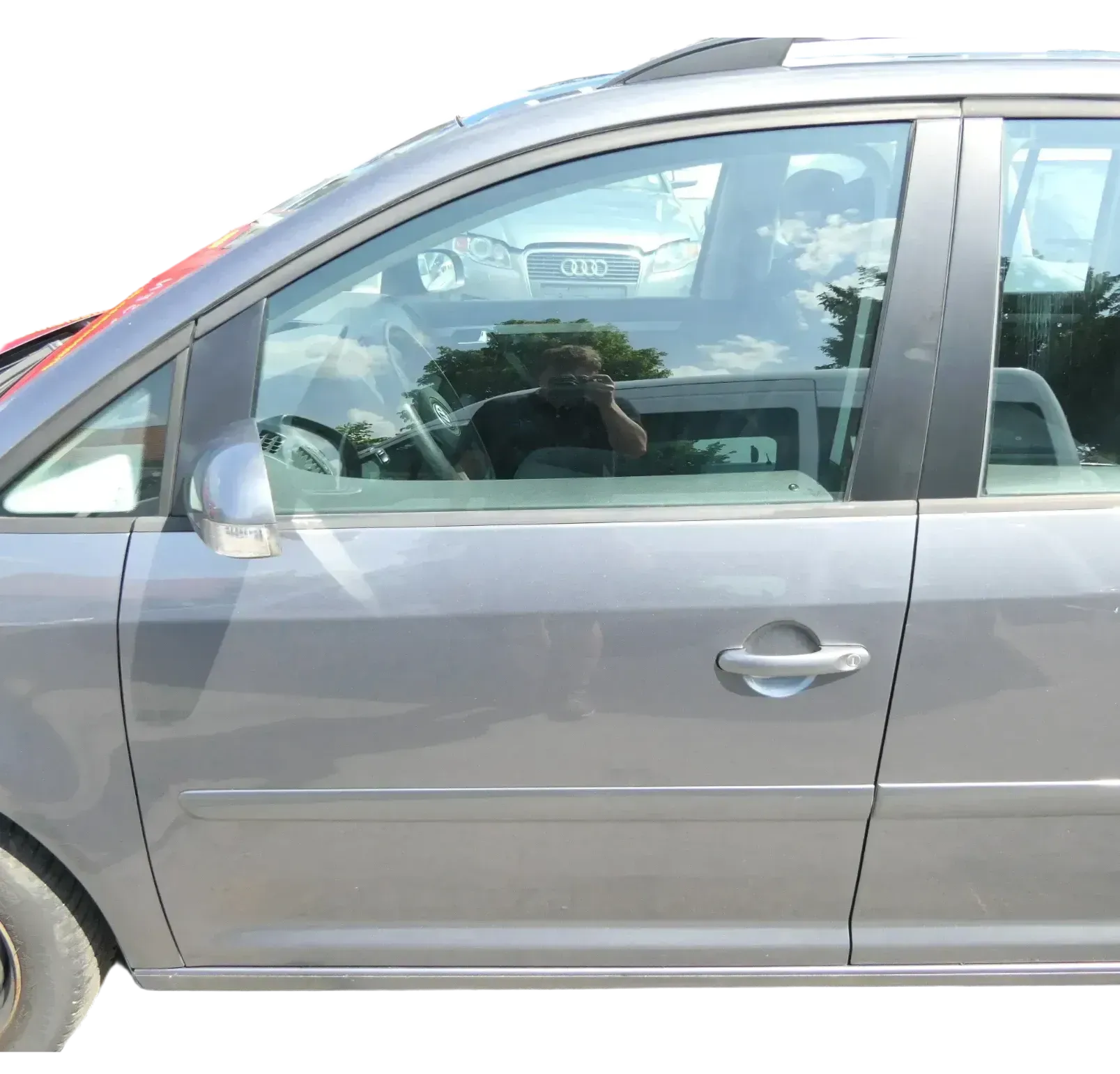 VW Touran 1T 1T3 Tür vorne links Fahrertür grau LD7X  - OHNE Anbauteile - Bild 1