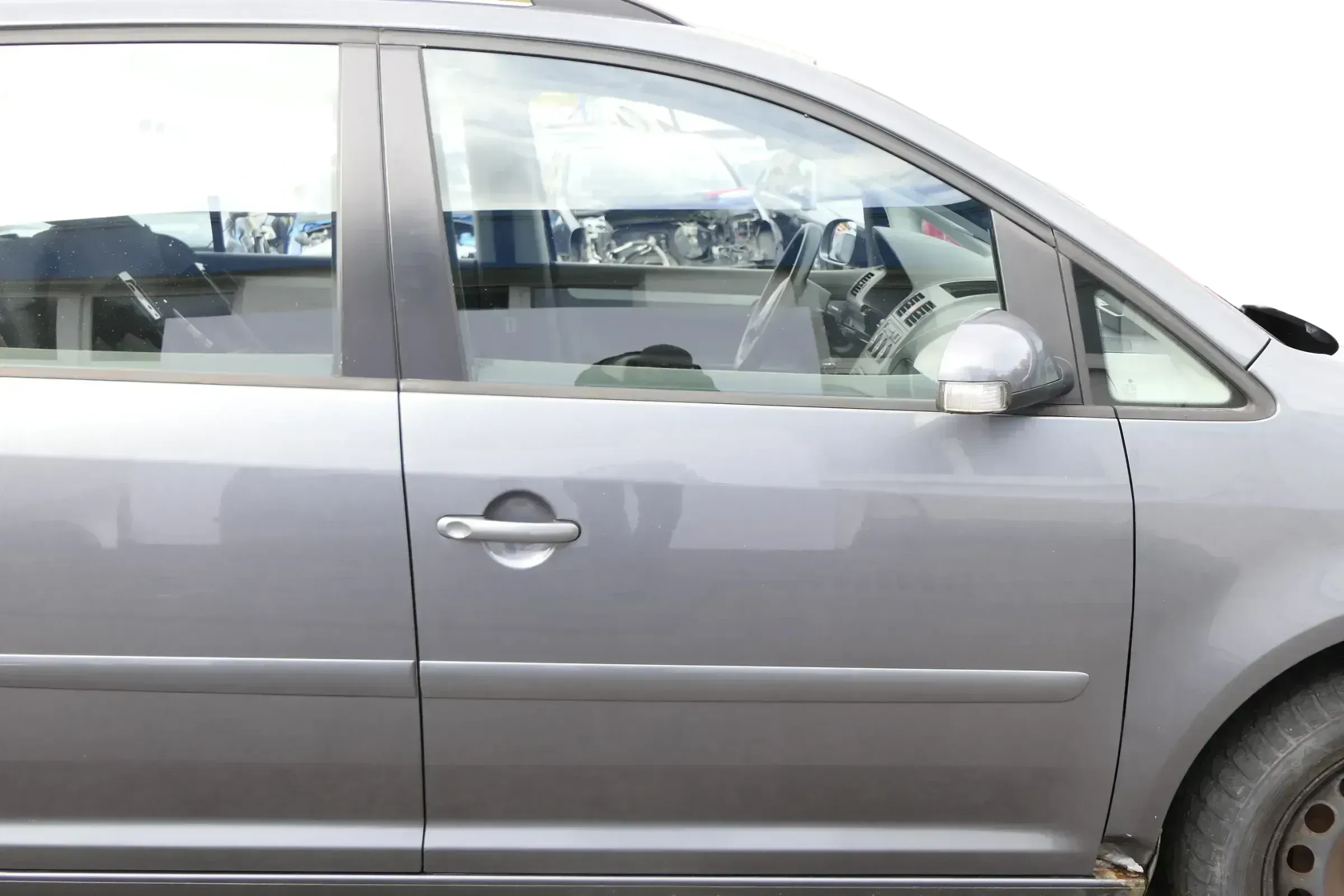 VW Touran 1T 1T3 Tür vorne rechts Beifahrertür grau LD7X platin -ohne Anbauteile - Bild 1