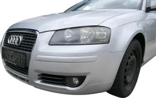 A3 8P Stoßstange Frontstoßstange Stoßfänger vorn grau silber LX7W Sportback Gril - Bild 5