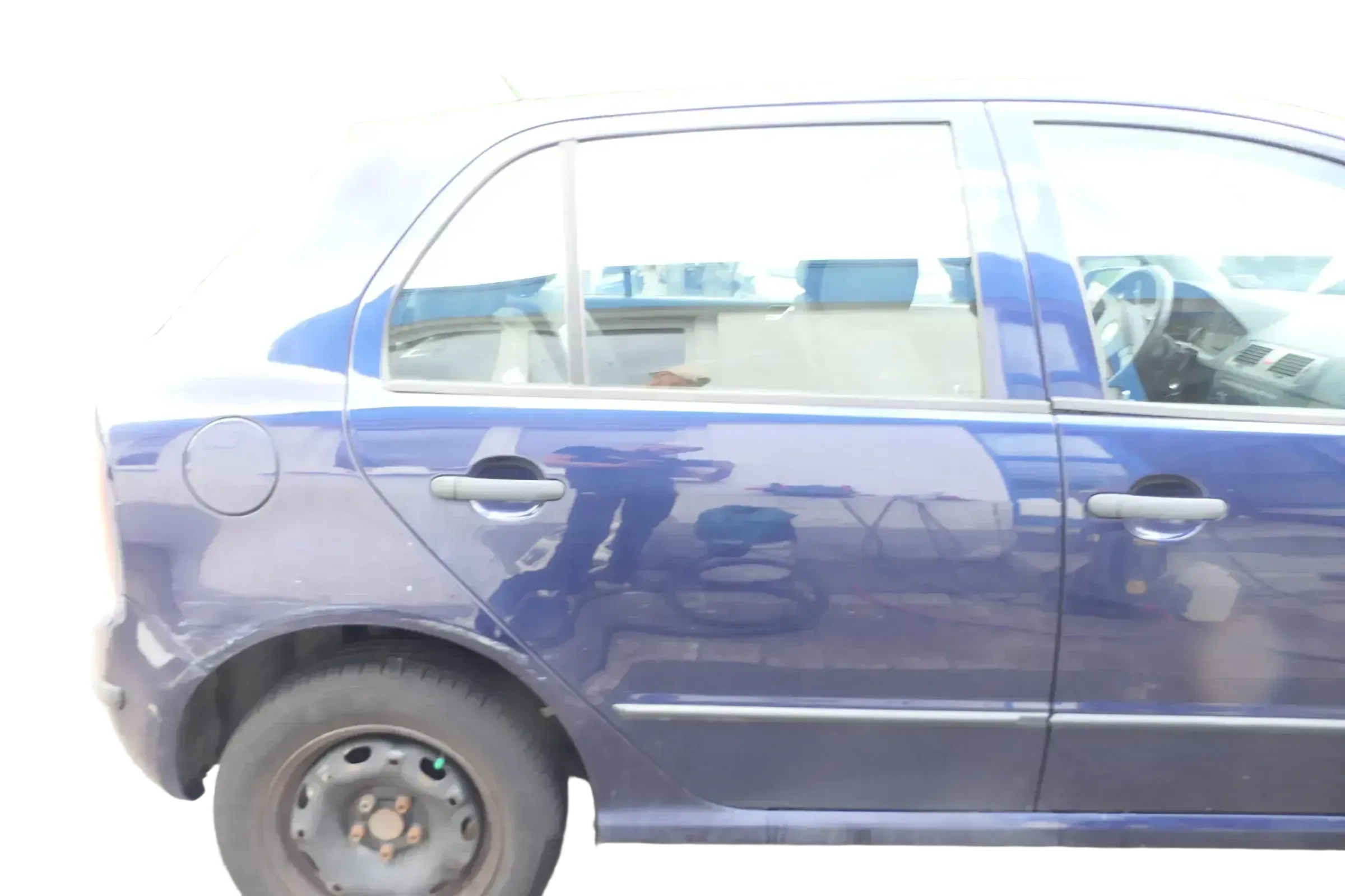 Skoda Fabia 6Y Limousine Schrägheck Tür hinten rechts blau LF5U - Bild 1