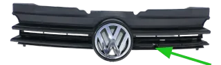VW Golf 4 Cabrio 1E Grill Kühlergrill mit VW Zeichen Logo schwarz LC9Z -Mängel - Bild 1
