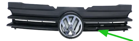 VW Golf 4 Cabrio 1E Grill Kühlergrill mit VW Zeichen Logo schwarz LC9Z -Mängel