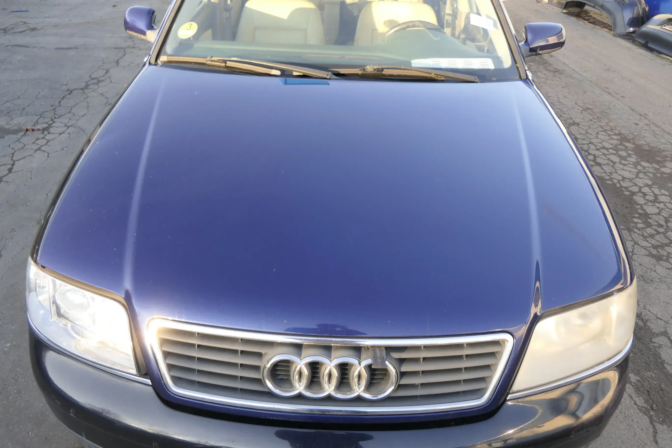 Audi A6 4B Motorhaube Klappe vorn (bis ca. Anfang 2002) blau LZ5K - Bild 1