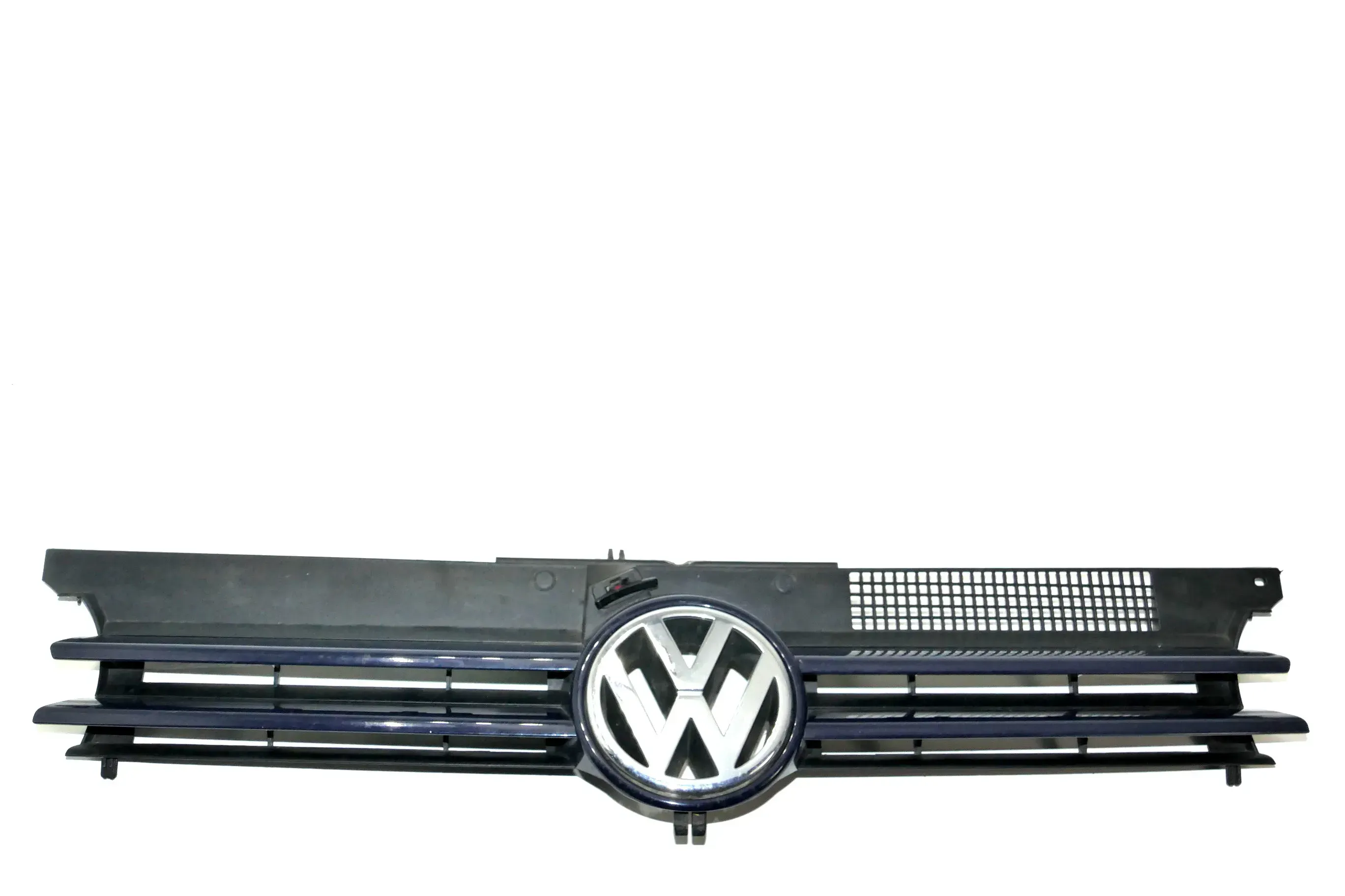 VW Golf 4 Grill Kühlergrill mit VW Zeichen Logo dunkel blau LA5G - Bild 1