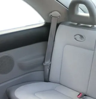 VW New Beetle Gurt hinten links grau - Bild 1