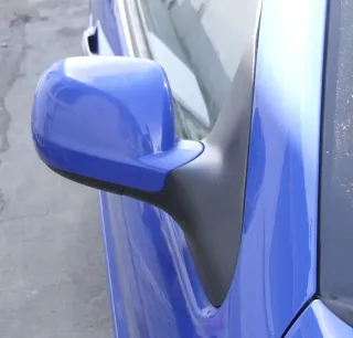 VW Polo 6N2 manueller Spiegel Außenspiegel rechts außen blau LA5C - Bild 2
