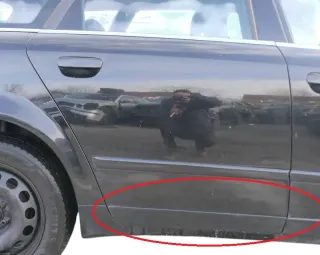 A4 B6 8E Zierleiste Leiste Abdeckung Tür hinten rechts unten schwarz 8E0853970 - Bild 2