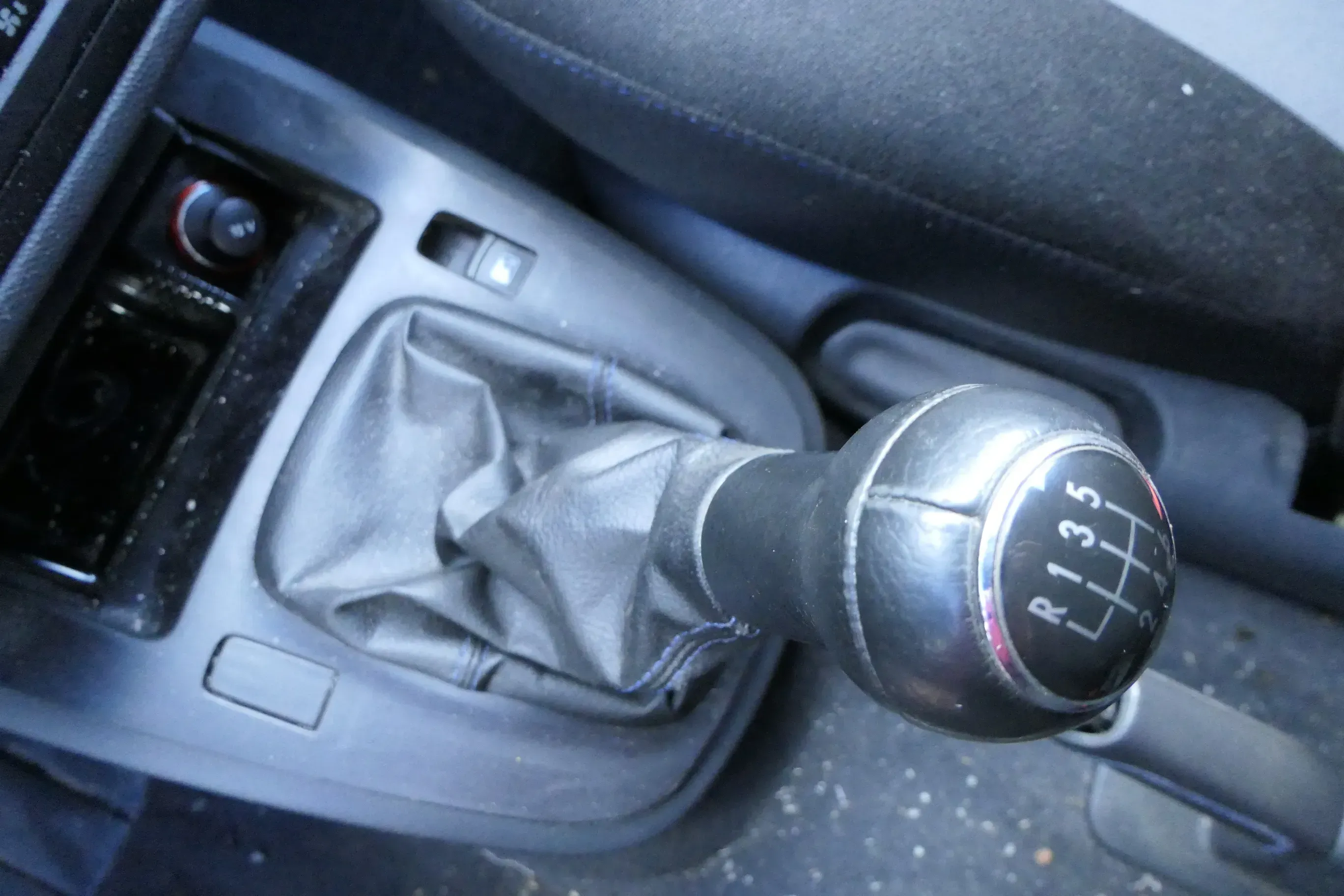 VW Sharanm 7M 6-Gang Schaltknauf Schaltsack Schaltung Schaltknüppel Leder - Bild 1
