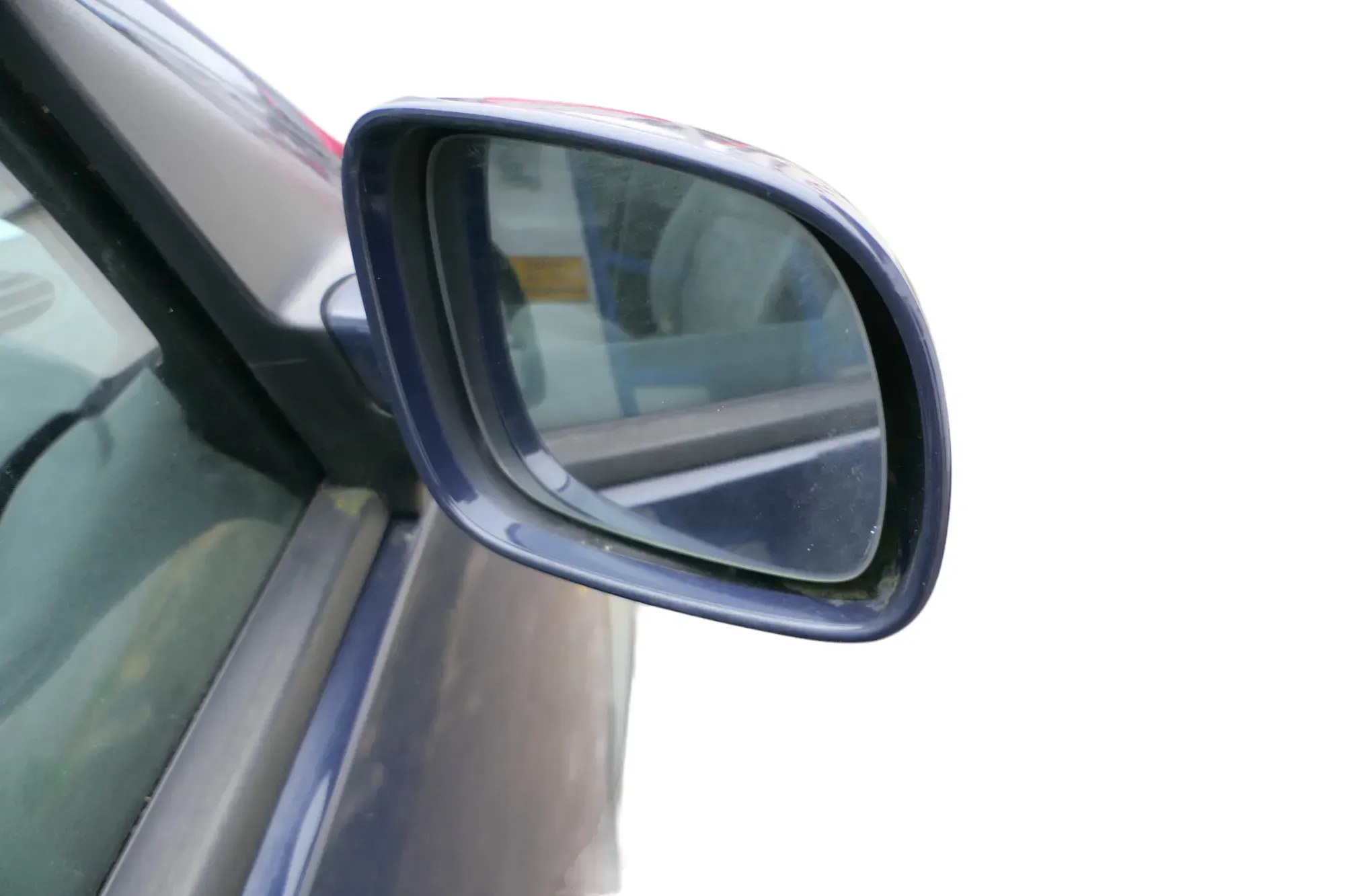 VW Golf 4 Bora manueller Spiegel vorne rechts Außenspiegel blau LA5G - Bild 1