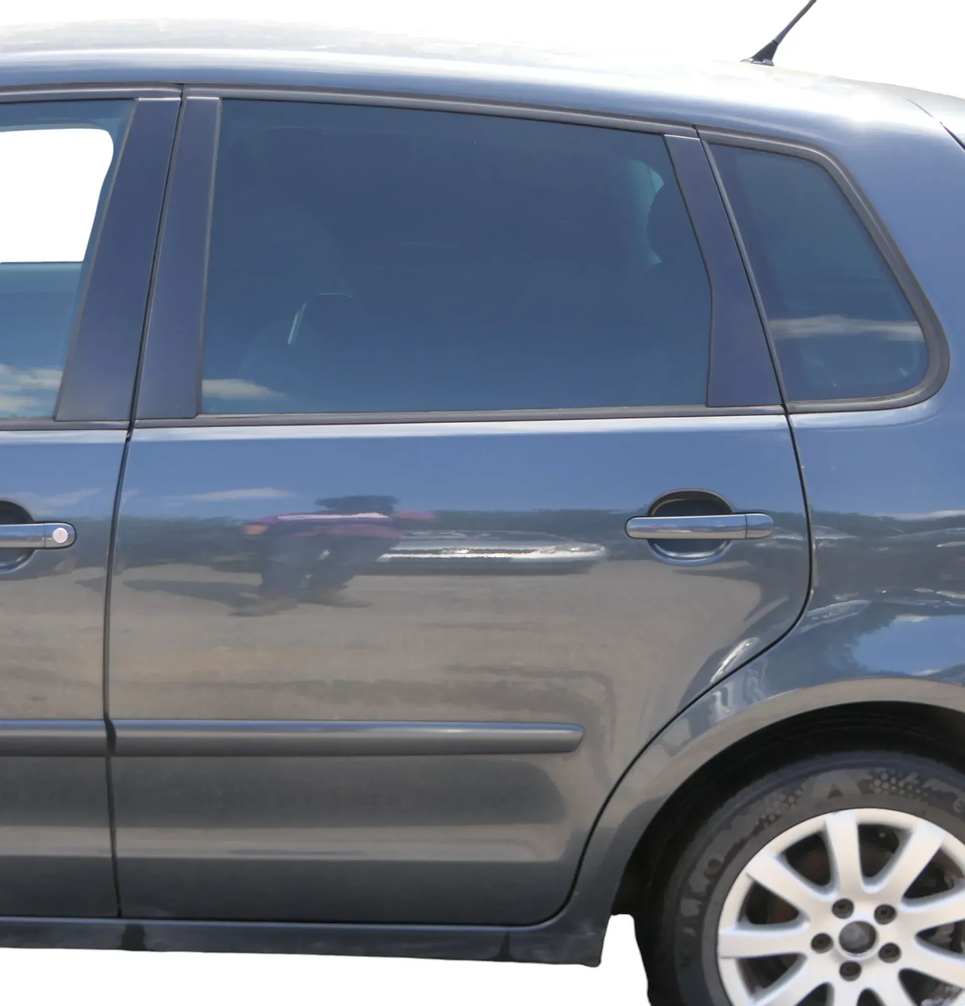 VW Polo 9N 9N3 Tür hinten links 4/5-Türer grau LC7V - ohne Anbauteile - Bild 1