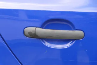 Skoda Fabia 5J Limousine Tür hinten rechts blau LF5K - Delle - Bild 3