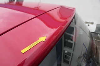 VW Fox 5Z Heckklappe Kofferraumklappe Klappe hinten + Scheibe rot LY3D - Bild 3