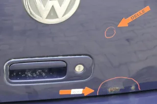 VW Polo 6N2 Heckklappe Klappe hinten Kofferraumklappe blau LB5N-ohne Anbauteil - Bild 5