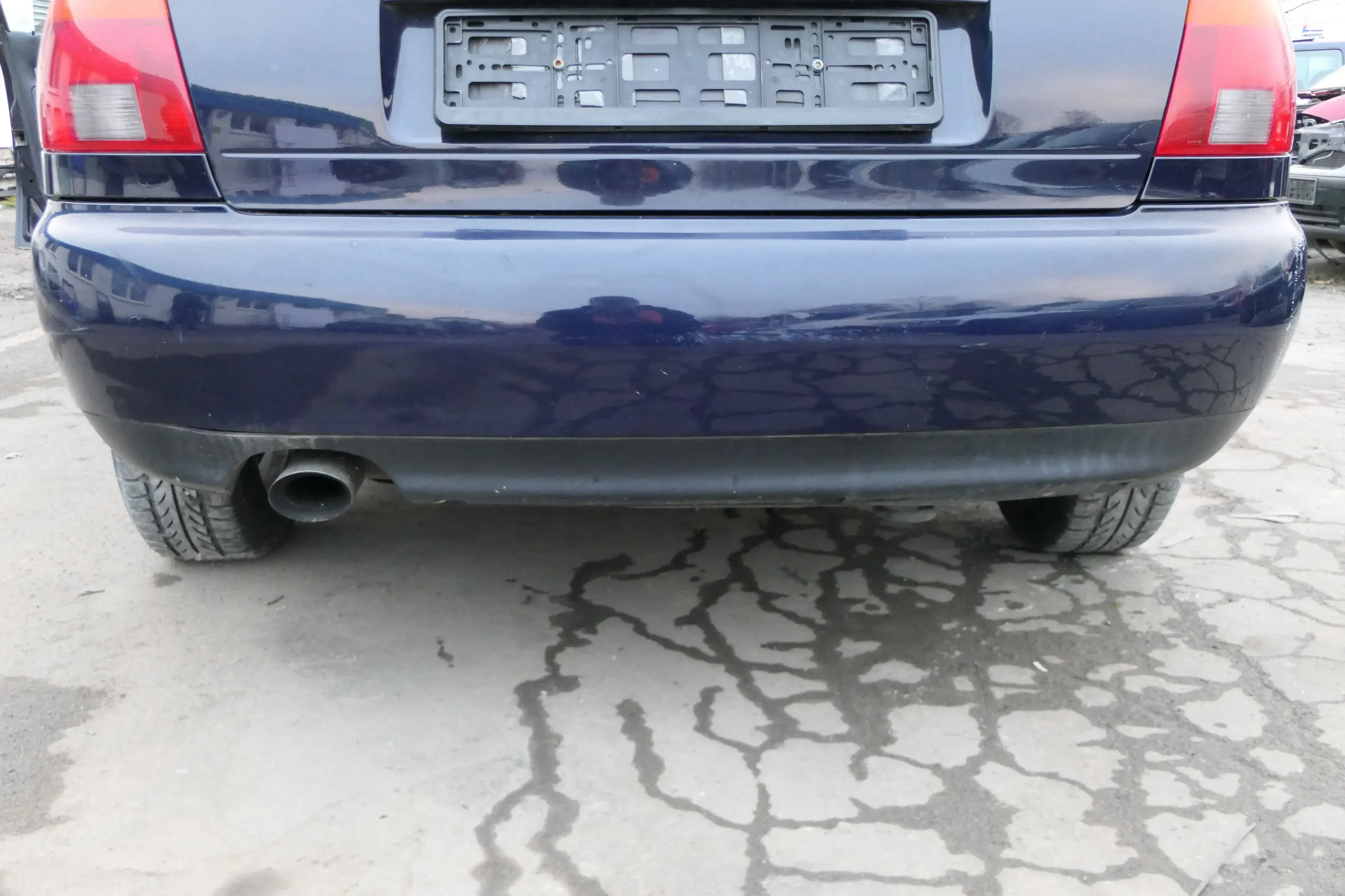 Audi A4 B5 Limousine Stoßstange hinten Heckstoßstange blau LY5L biscaBj99 - Bild 1