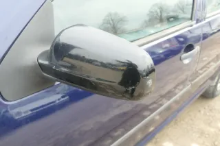 VW Golf 4 Bora elektrischer Spiegel vorne links Außenspiegel schwarz + Glas - Bild 1