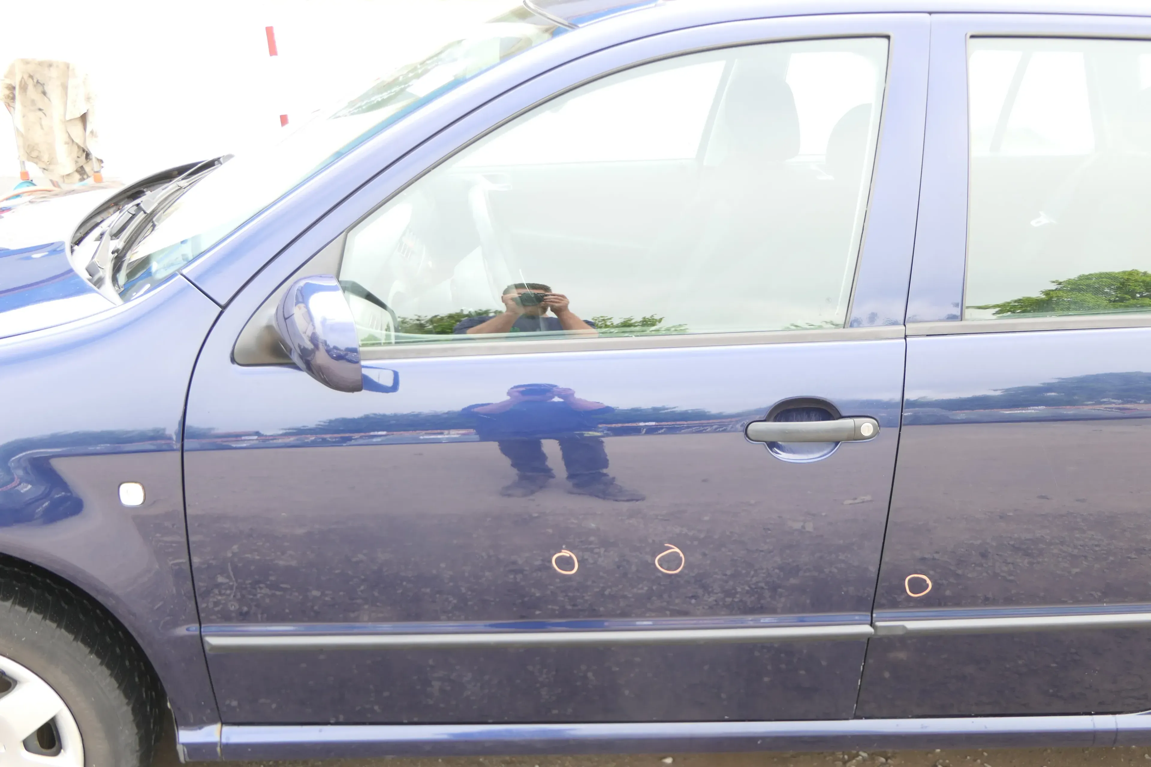 Fabia 6Y Kombi + Limousine Tür vorne links Fahrertür blau LF5U ohneAnbauteile - Bild 1