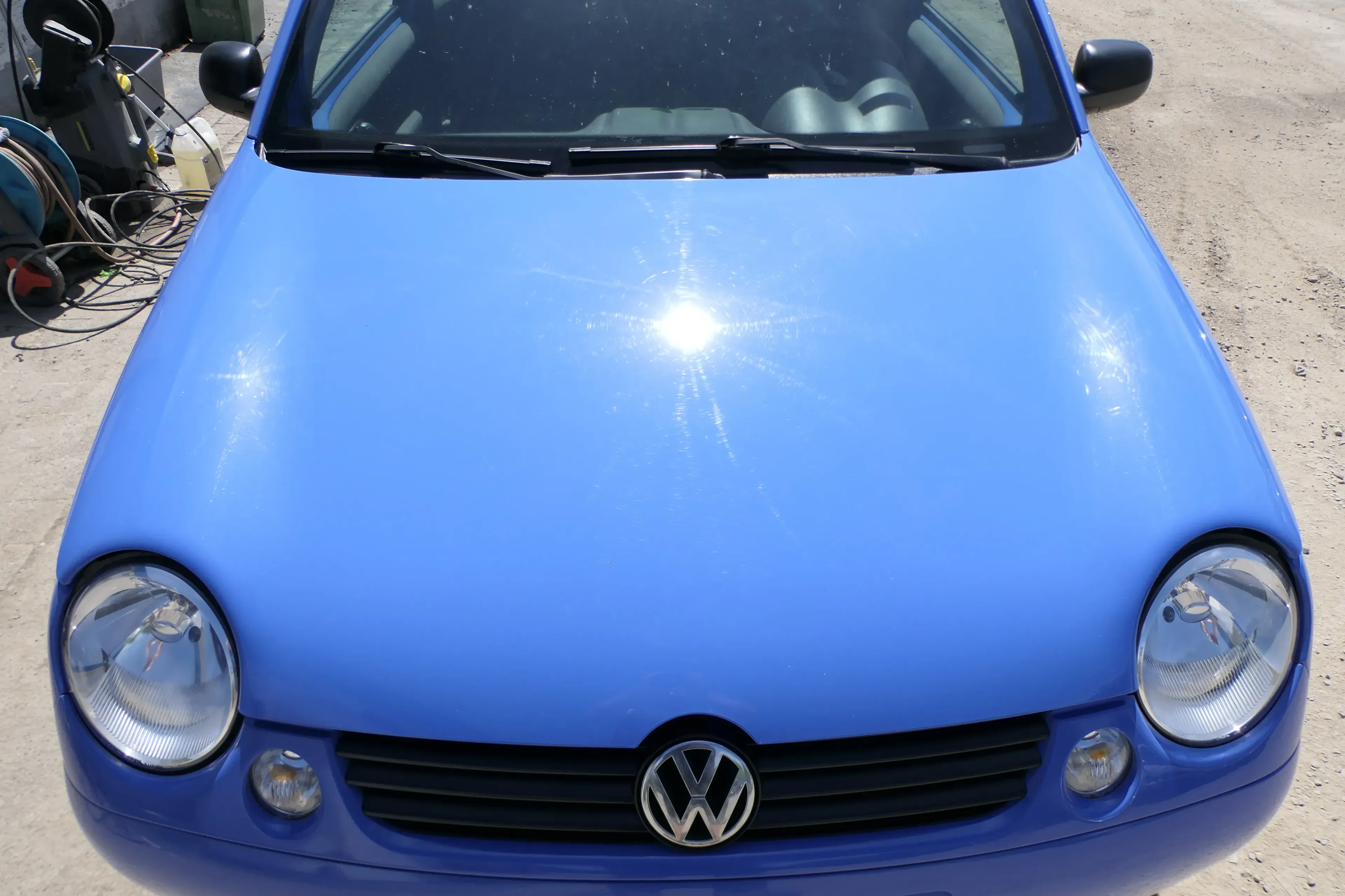 VW Lupo Motorhaube KLappe vorne grau blau LR5A softblau Frontklappe Haube - Bild 1