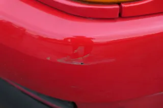 VW Polo 6N Stoßstange vorne 2-geteilte Frontstoßstange rot LP3G Stoßfänger - Bild 7