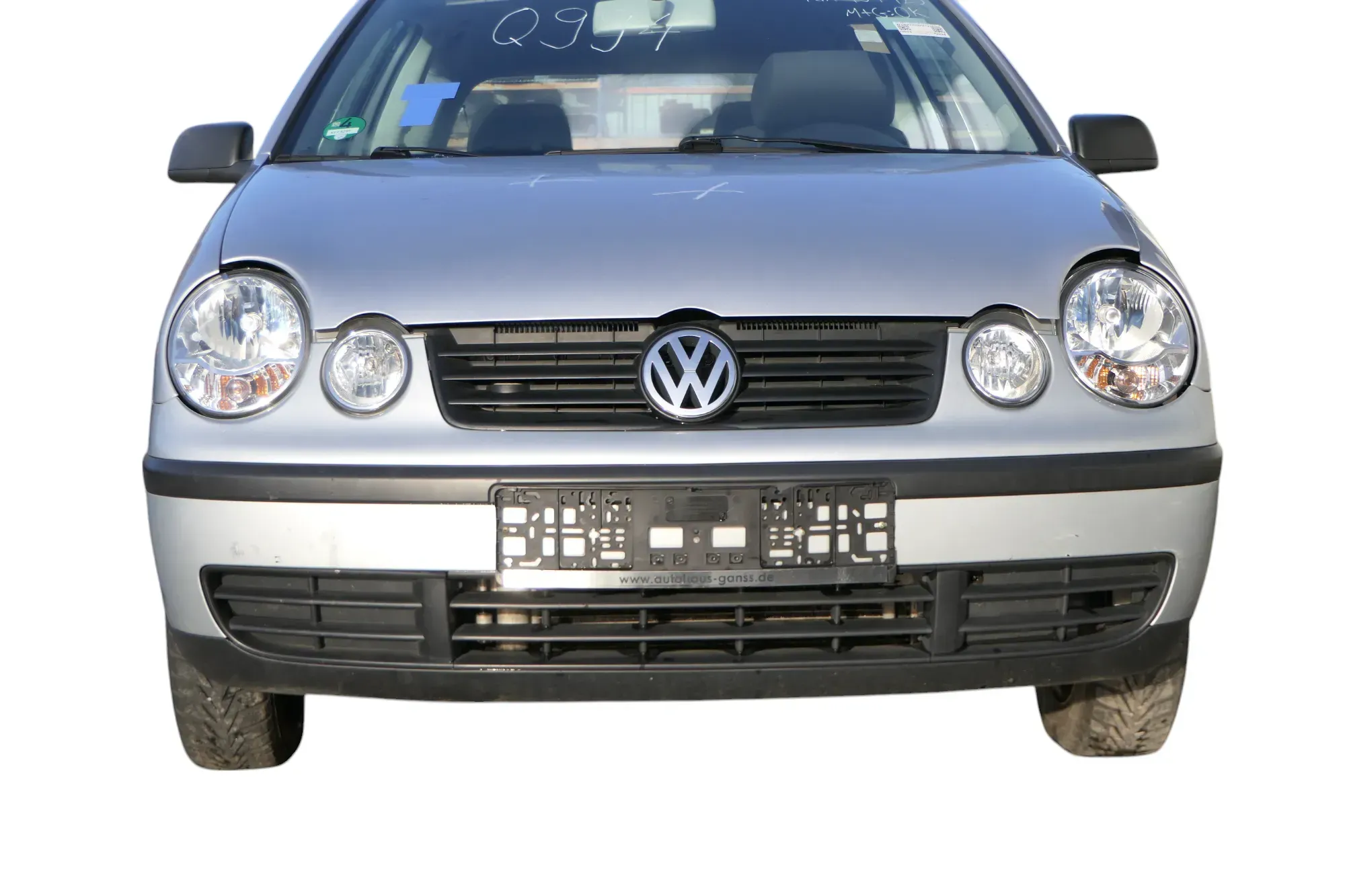 VW Polo 9N Stoßstange Frontstoßstange vorne silber LA7W - Bild 1