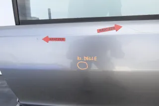 Audi 80 90 Limouisne Stufenheck Tür hinten links Rahmen Türblatt grau LY7P - Bild 7
