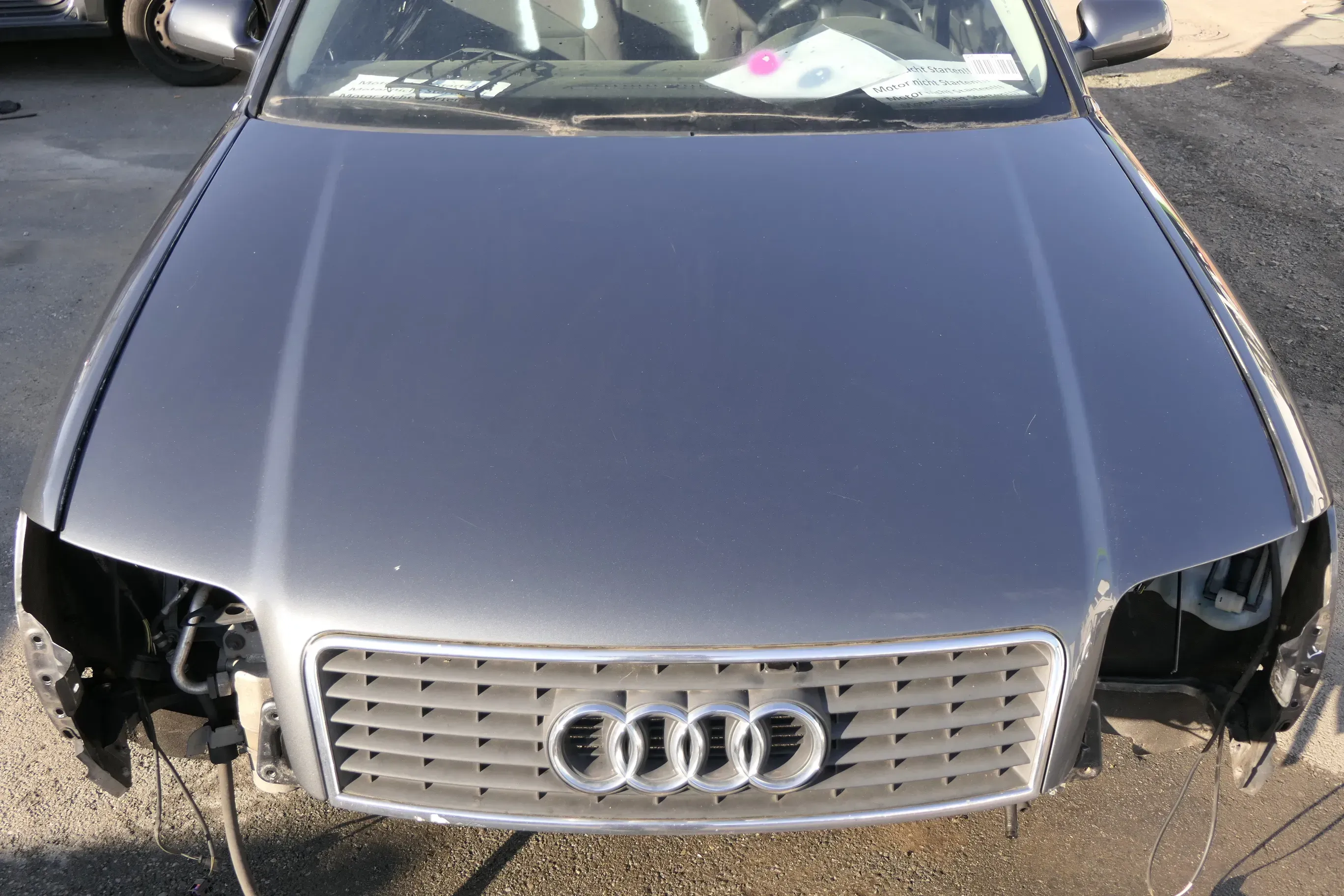 Audi A6 4B Motorhaube Klappe vorn Facelift (ab. Mitte 2002) grau LX7Z delphingra - Bild 1