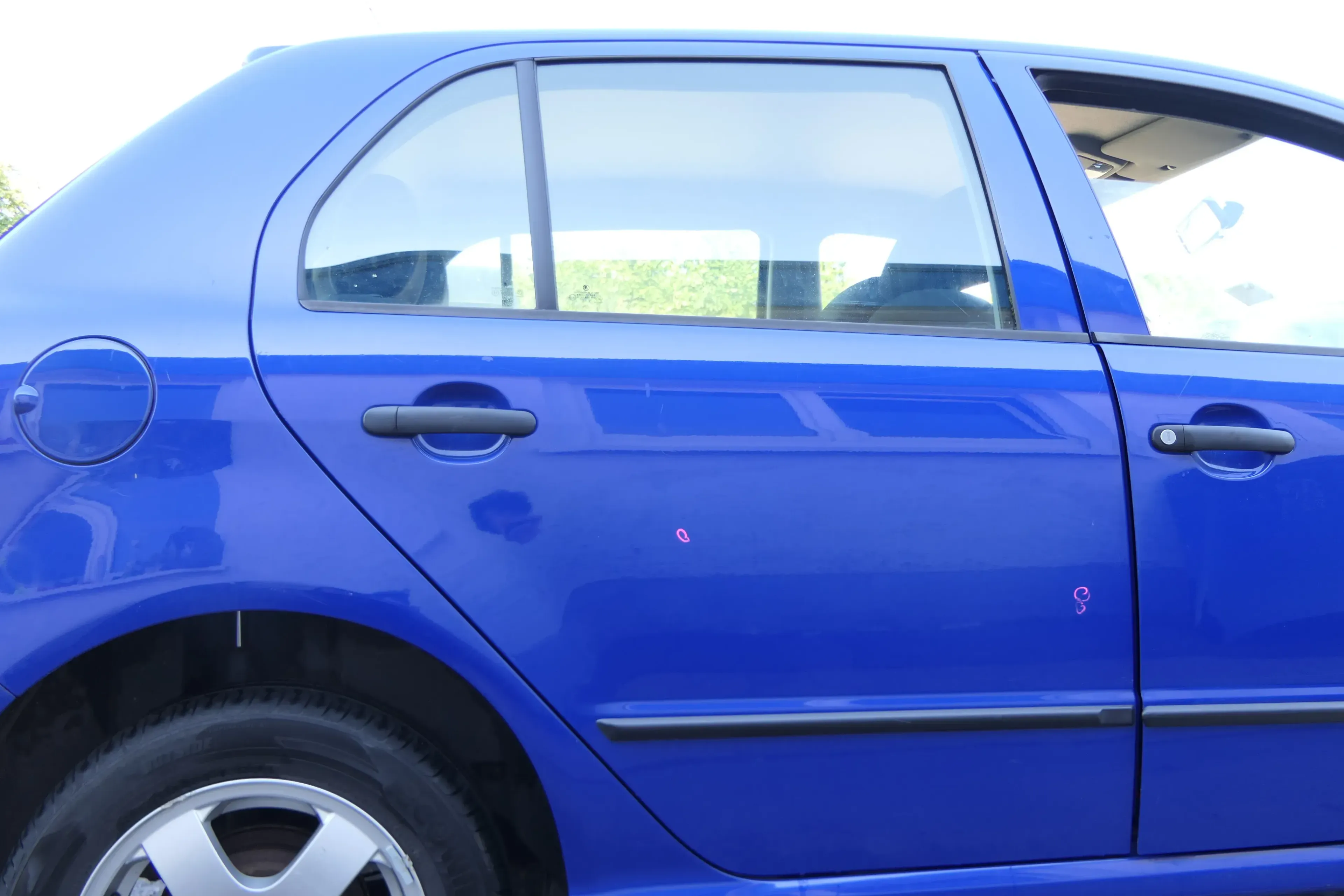 Skoda Fabia 6Y Limousine Schrägheck Tür hinten rechts blau LF5K - Bild 1