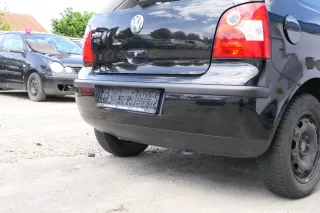 VW Polo 9N 9N3 Stoßstange Heckstoßstange hinten schwarz L041 - Bild 4