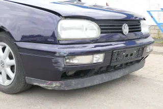 VW Golf 3 auch Cabrio Stoßstange vorne Stoßfänger vorn blau LC5L lackiert - Bild 4