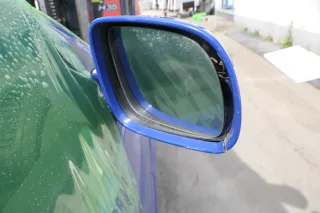 VW Polo 6N2 manueller Spiegel Außenspiegel rechts außen blau LA5C - Bild 3