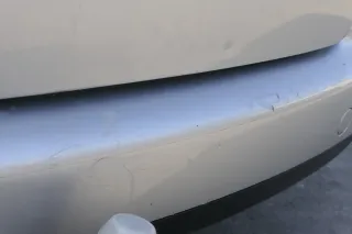 VW Touran 1T Stoßstange hinten Heckstoßstange Stoßfänger silber grau LA7W metall - Bild 2