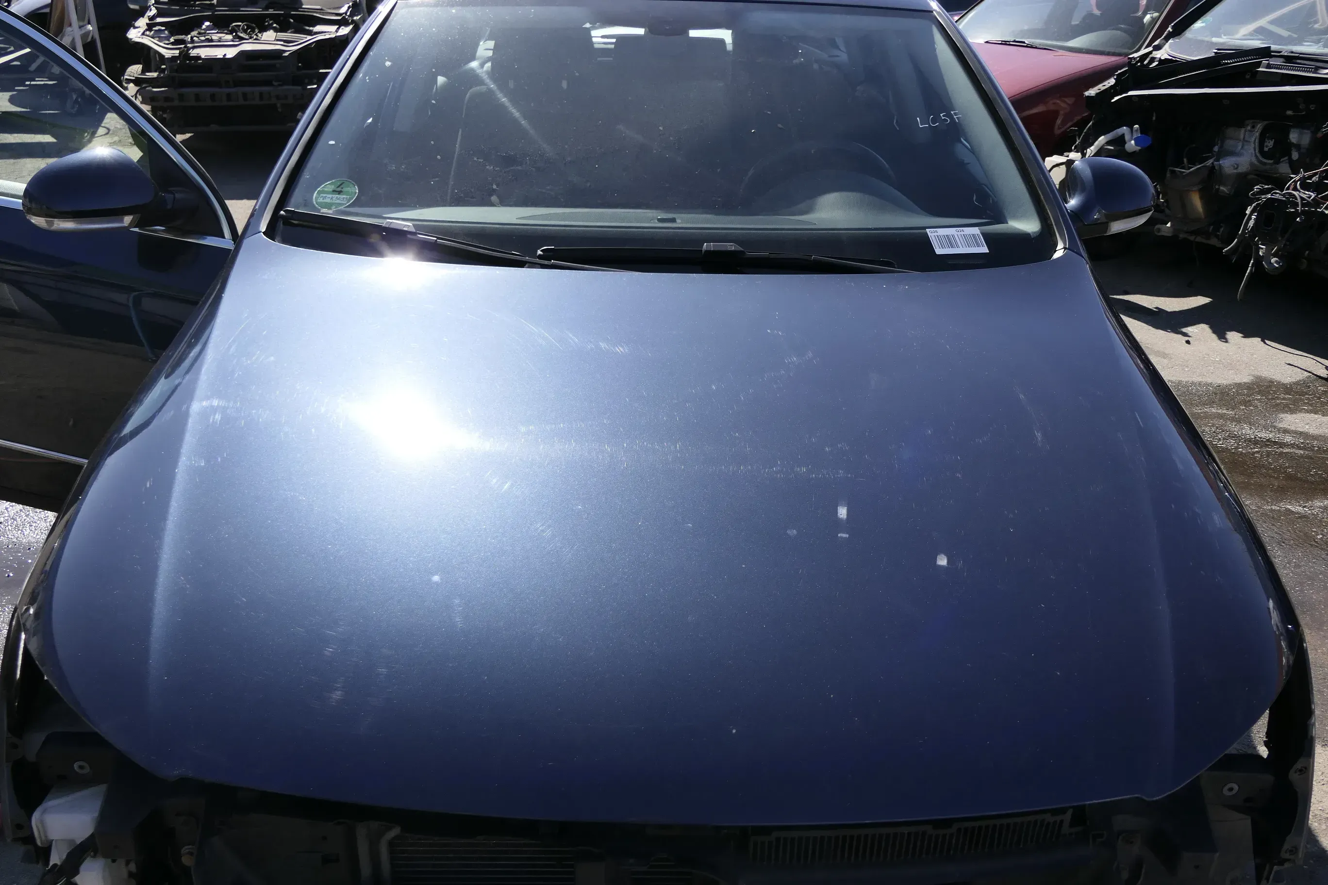 VW Passat 3C Motorhaube Klappe vorne vorn Haube grau blau LC5F bluegraphit Kombi - Bild 1