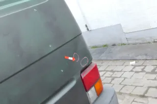 VW T4 Transporter Heckklappe Klappe hinten Kofferraumklappe grün schwarz Kasten - Bild 6