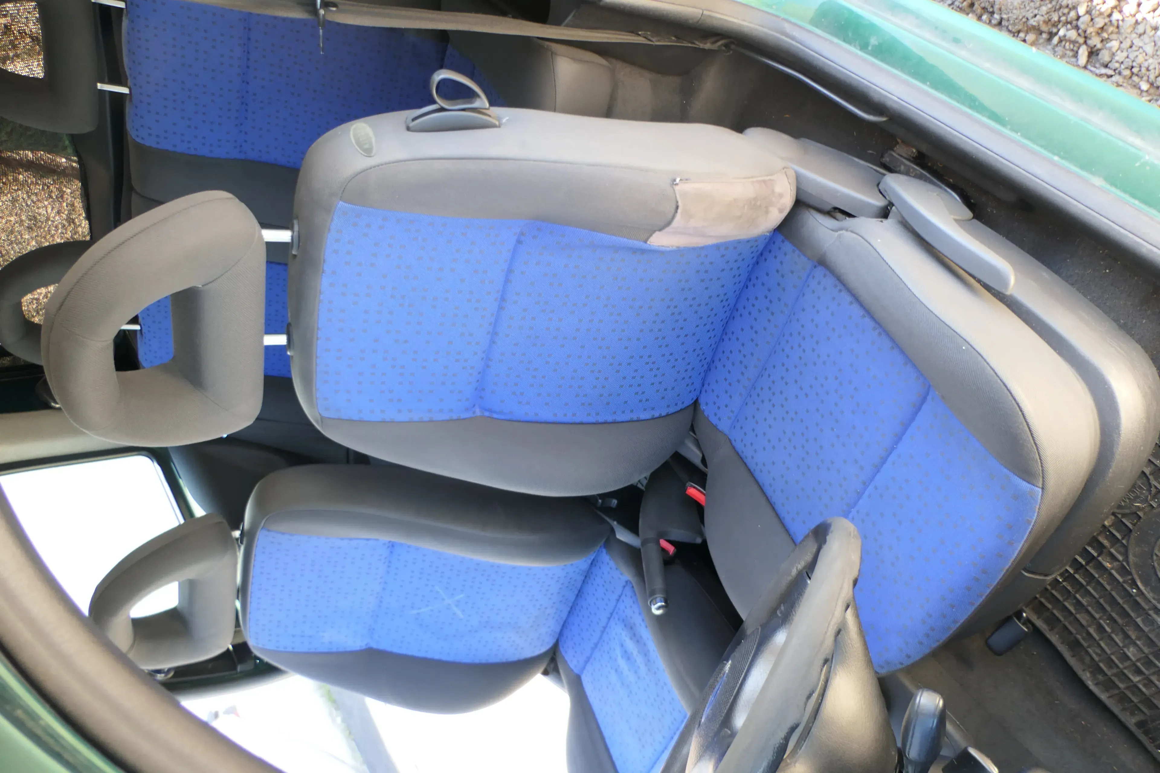 Arosa Lupo Sitz vorne links Fahrersitz Höhenverstellung schwarz blau - Bild 1