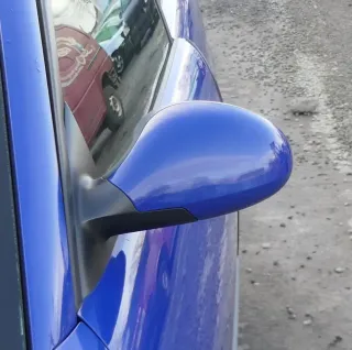 Seat Ibiza 6L elektrischer Spiegel Außenspiegel links blau LS5G elekt anklappbar - Bild 1