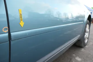 Audi A6 4B C5 Tür nur Türblatt vorne rechts Beifahrertür  grün blau LX6V jaspisg - Bild 9