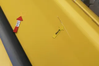 VW Caddy 3 2k Tür hinten rechts gelb Post L132 Schiebetür mit Scheibe - Bild 12