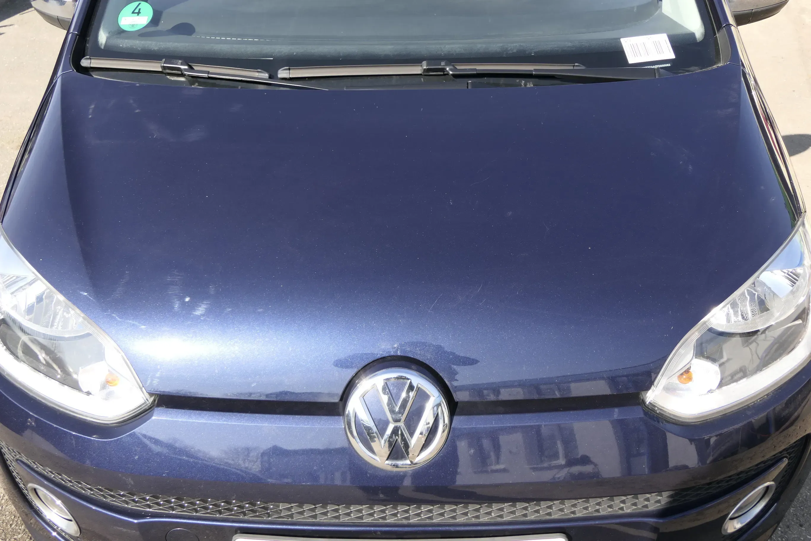 VW Up 4D 1S Motorhaube Klappe vorne blau LH5X Frontklappe Klappe Haube - Bild 1