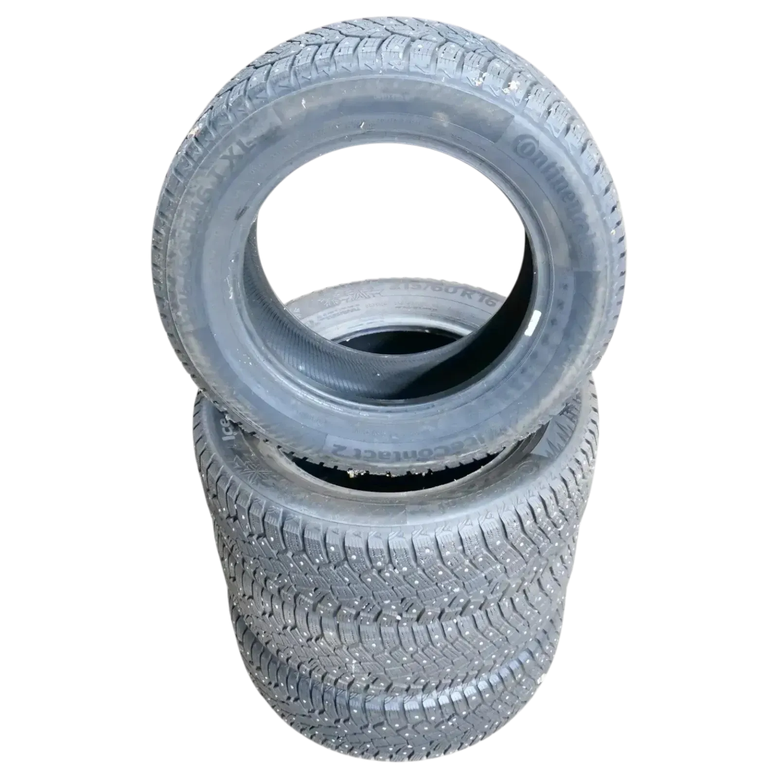 4 Continental Ice Contact 2 Reifen Nagelreifen 215/60 R16 99T DOT4117 7mm Spikes - Bild 1