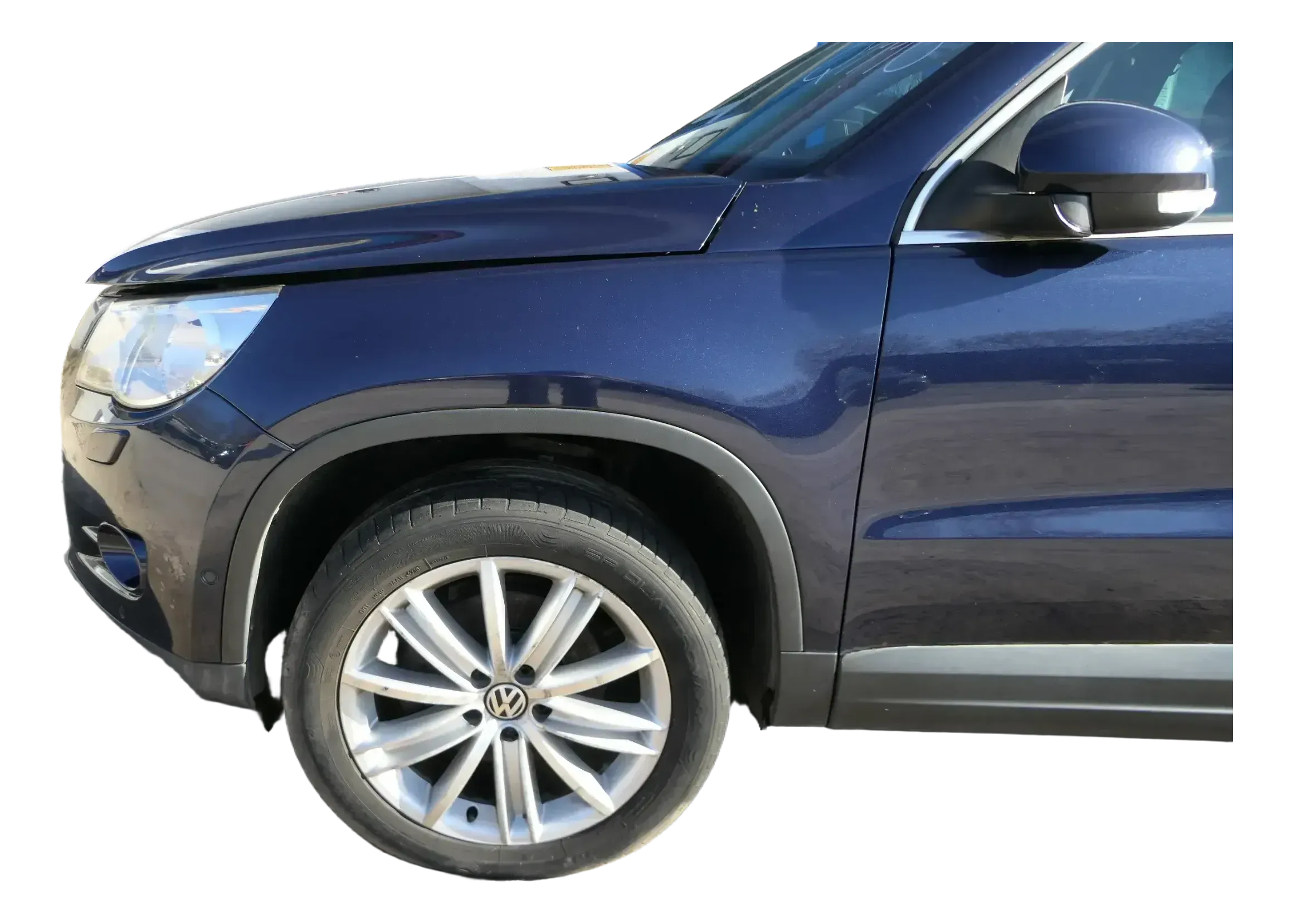 VW Tiguan Kotflügel vorne links original 5N0821105A + Leiste blau LH5X - Bild 1