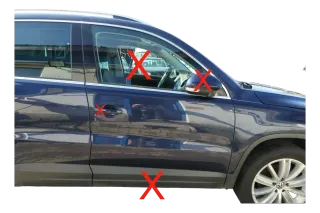 VW Tiguan 5N Tür Beifahrertür vorne rechts blau LH5X - Bild 1