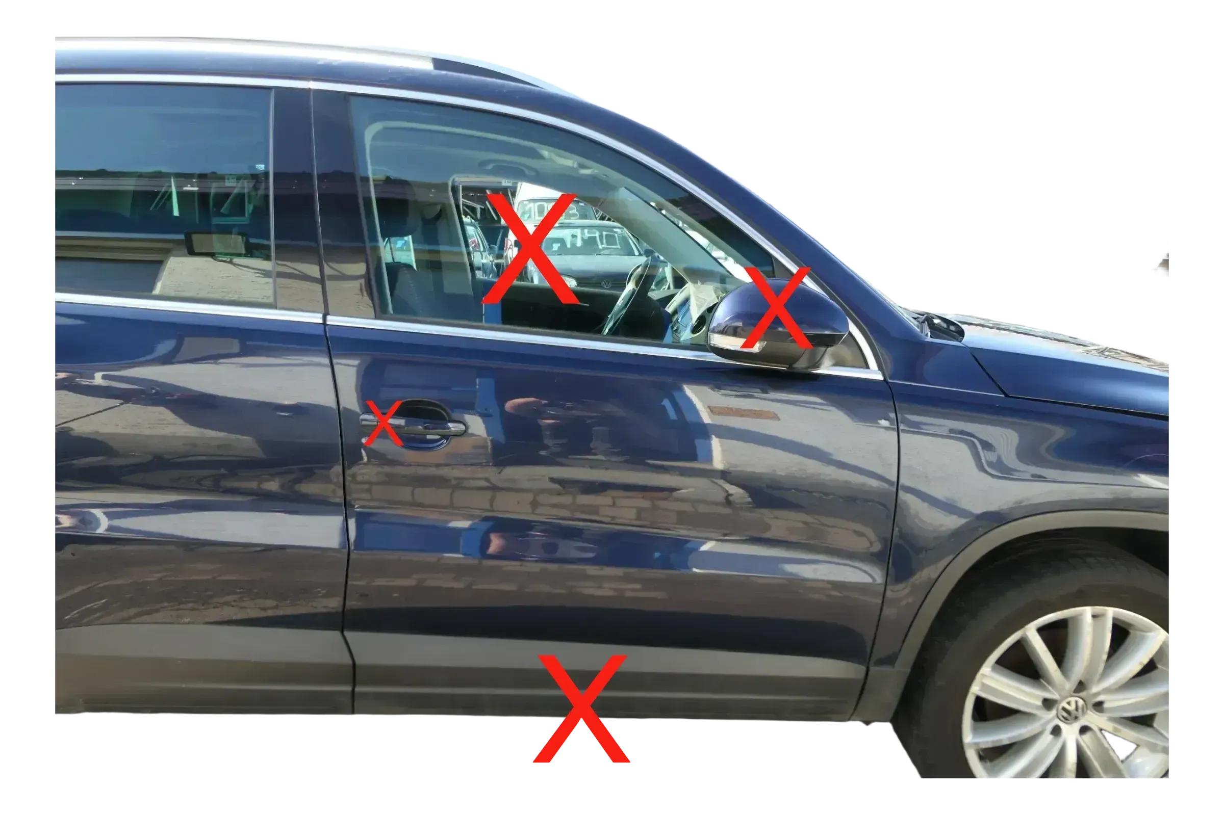 VW Tiguan 5N Tür Beifahrertür vorne rechts blau LH5X - Bild 1