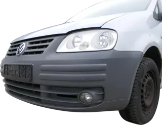 Caddy 2K Stoßstange vorne Frontstoßstange Stoßfänger grau Graphit Grill schwarz - Bild 4