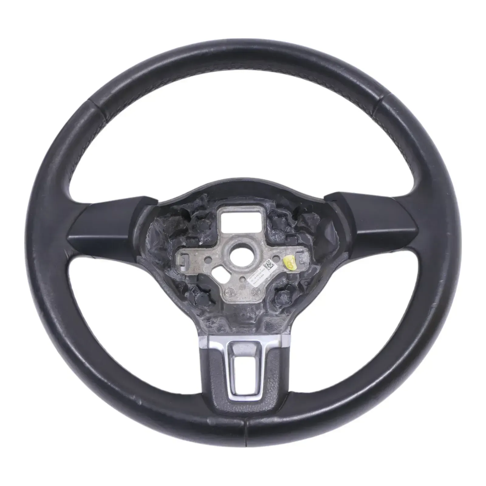 VW Passat 3C Eos Golf 6 Lenkrad 5K0419091J 3-Speichen Leder schwarz Lederlenkrad - Bild 1