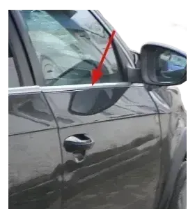 Passat 3C B7 Scheibenführung Scheibe rechts vorne Fensterschaftdichtung silber - Bild 1