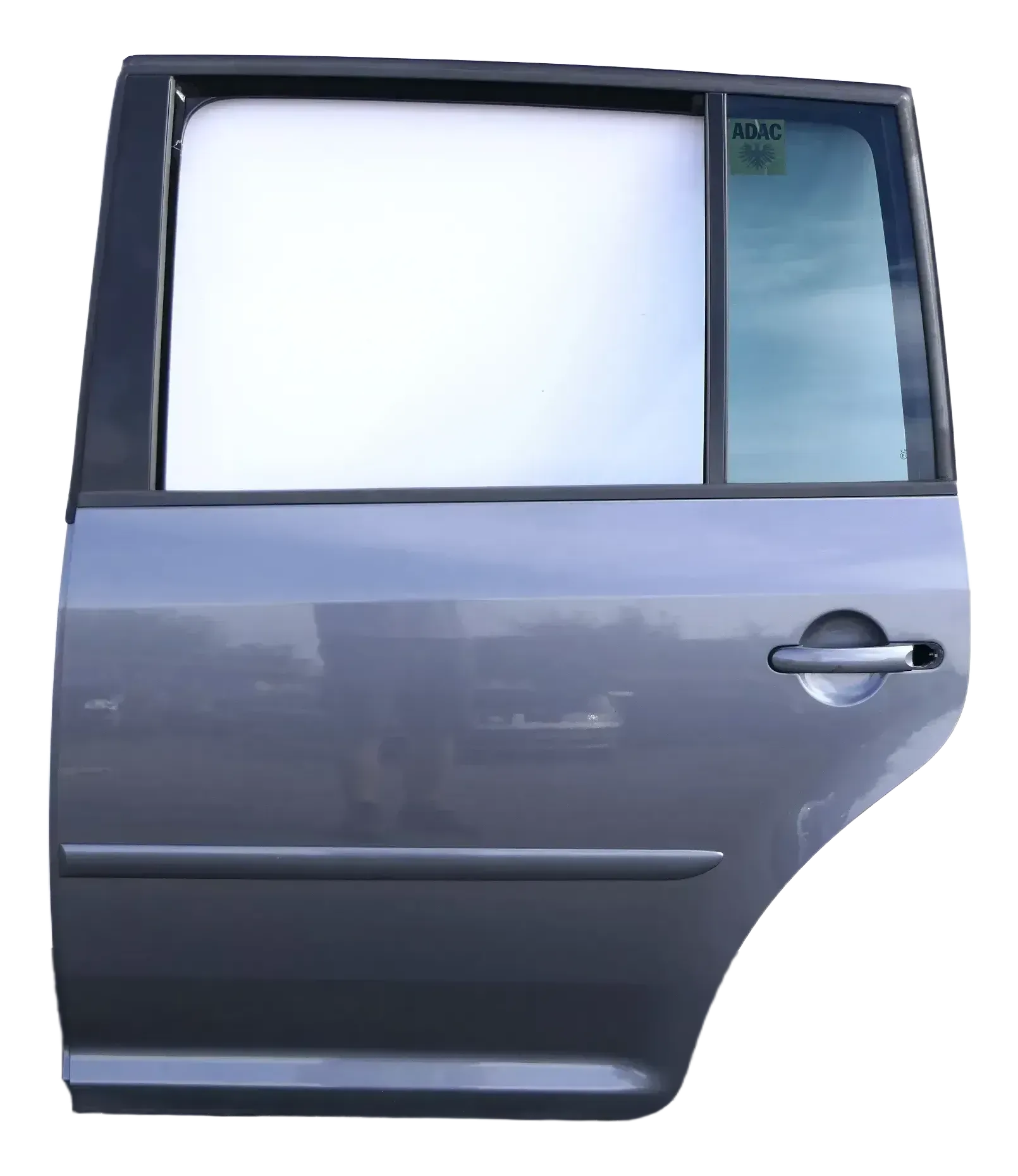 VW Touran 1T 1T3 Tür hinten links grau LD7X und Scheibe Platinumgrey 141616 - Bild 1