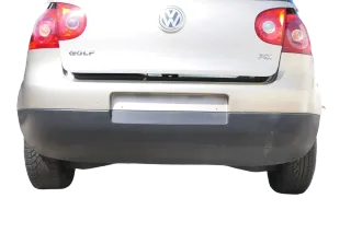 VW Golf 5 1K Limousine Stoßstange hinten Heckstoßstange besch beige gold LD1W - Bild 1